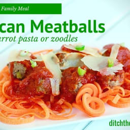 Tuscan Meatballs with Carrot 'Pasta'