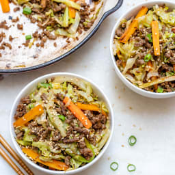 Unstuffed Beef Egg Roll Stir Fry