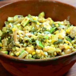 Tacos Of Creamy Roasted Poblano, Corn And Zucchini