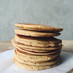 Vanilla and Lemon Buckwheat Ricotta Pancakes