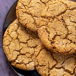 Vegan Almond Flour Ginger Molasses Cookies