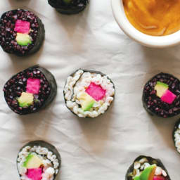 Vegan Black & White Sushi Rolls