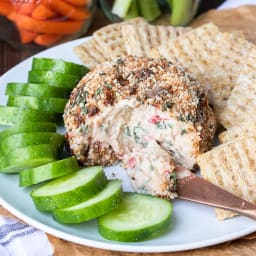 Vegan Bruschetta Cheese Ball