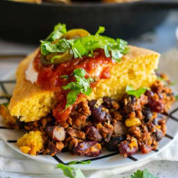 Vegan Cornbread Chili Pie Recipe