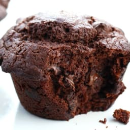 Vegan Double Chocolate Muffins