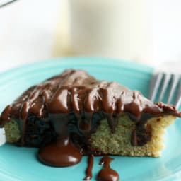 Vegan Yellow Cake with Rich Chocolate Frosting.