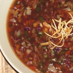 Vegetable Manchow Soup - An Indo-Chinese Recipe
