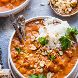 Vegetarian West African Peanut Stew with Chickpeas