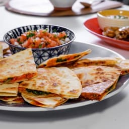 Veggie and Chorizo Quesadillas