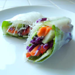 Veggie Fresh Rolls with Spicy Peanut Sauce