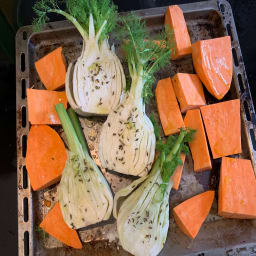 Venkel + Zoete aardappel uit de oven