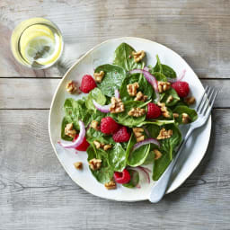 Walnut Raspberry Salad and Raspberry Vinaigrette