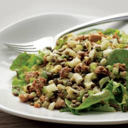 Warm Lentil Salad with Sausage and Apple