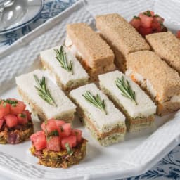 Watermelon, Pancetta and Pistachio Canapés