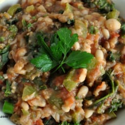 White Bean and Eggplant Basil Ragu