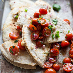 White Bean and Tuna Quesadillas with Cherry Tomato Pico