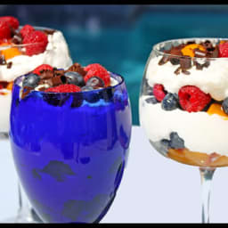 White Chocolate Mousse with fresh fruit