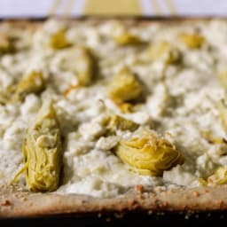 White Pizza with Artichokes