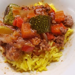 Zucchini Stew w/ Beef in Tomato Sauce