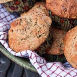 Whole Wheat Zucchini Muffins with Greek Yogurt