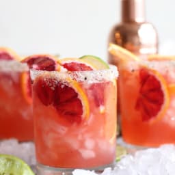 Winter Citrus Margaritas with Vanilla Bean Salty Sugar