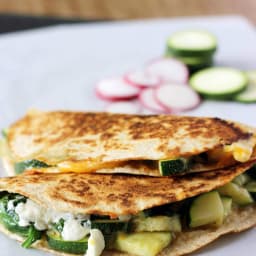 Zucchini and Spinach Quesadilla