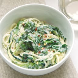 Zucchini Noodles with Lemon Garlic Cream Sauce