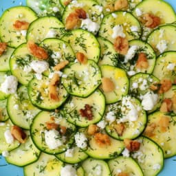 Zucchini with Feta, Walnuts and Dill Recipe