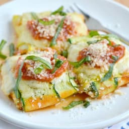 {Zucchinioli} Zucchini Ravioli with Spinach Ricotta Filling