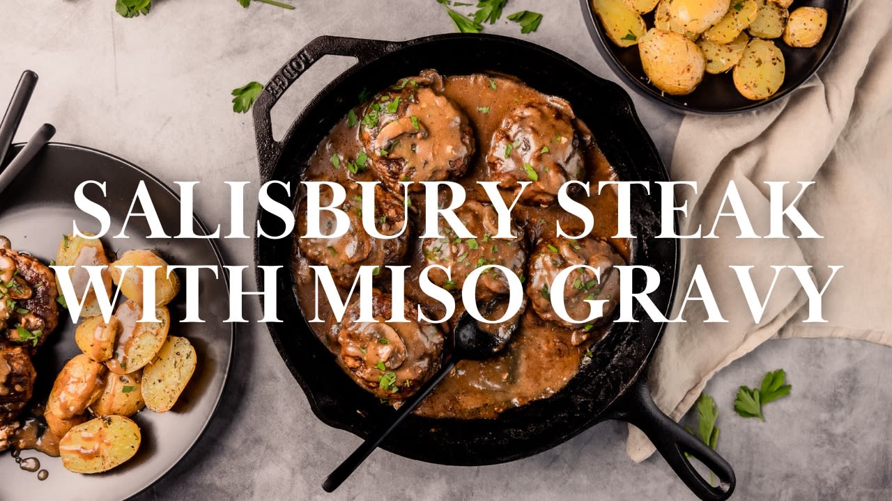 Salisbury Steaks with Miso-Mushroom Gravy