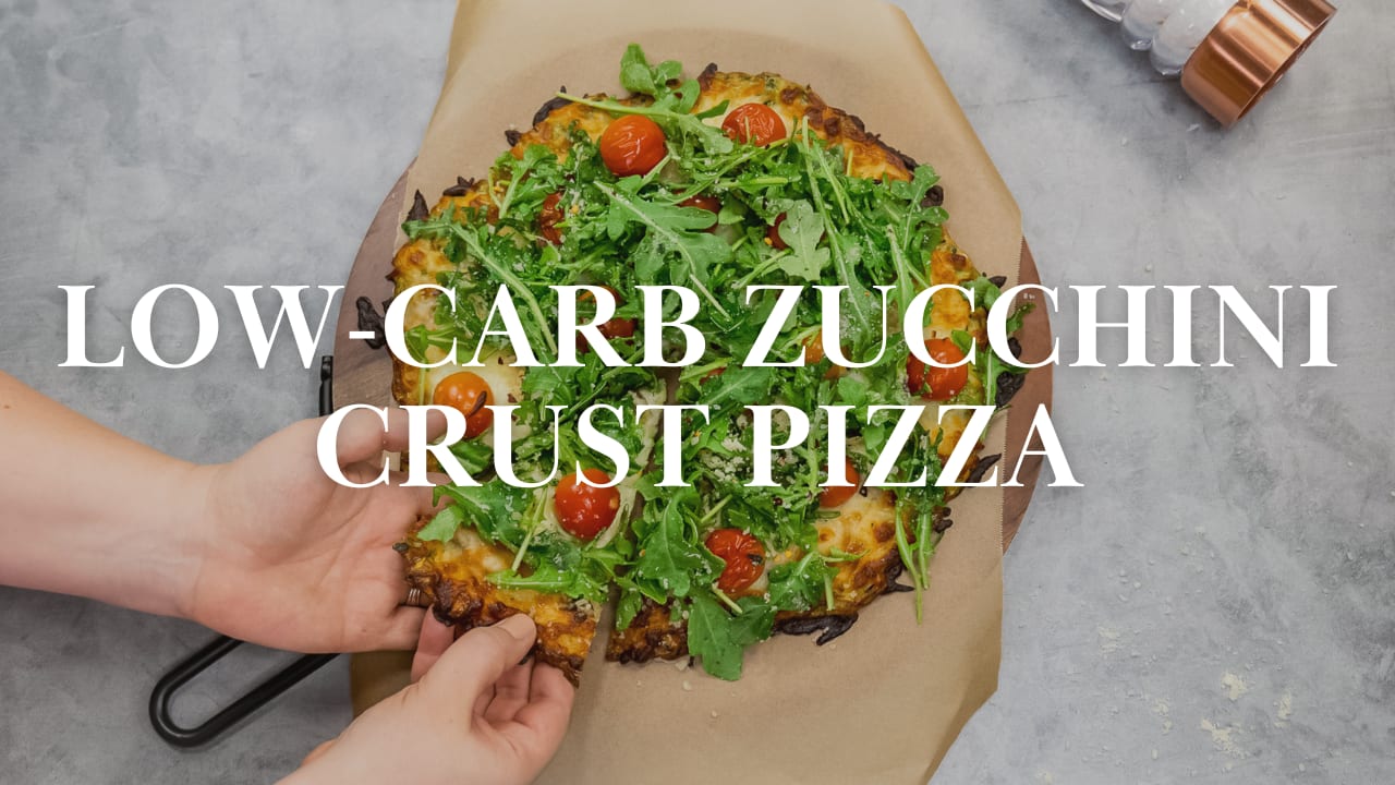 Low-Carb Zucchini Crust Veggie Pizza