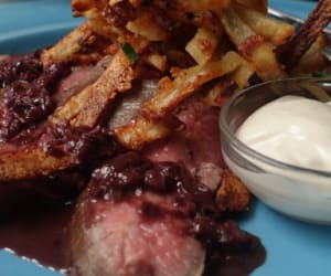 Basic-Sous-Vide-Flank-Steak-Frites-with-Red-Wine-Shallot-Sauce