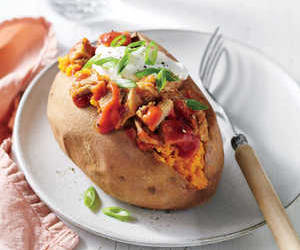 BBQ-Stuffed-Baked-Sweet-Potatoes