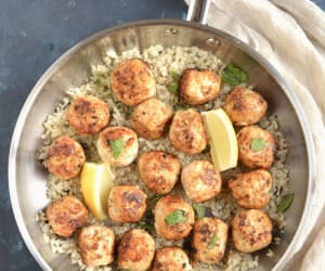 Carrot-Meatballs-With-Mint-Cauliflower-Rice