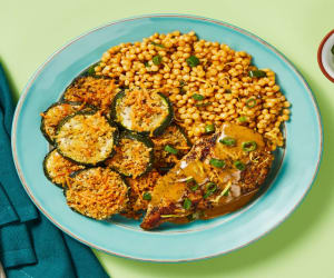 Creamy-Lemon-Butter-Chicken-with-Parmesan-Zucchini-Rounds-&-Scallion-Cousco