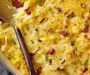Kielbasa-&-Swiss-Spaghetti-Squash-Casserole