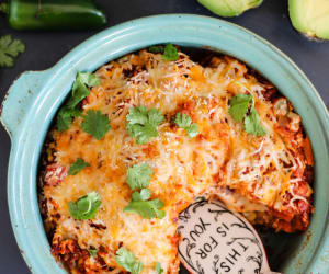 Layered-Roasted-Veggie,-Sweet-Potato-and-Black-Bean-Tortilla-Pie-(+-homemad