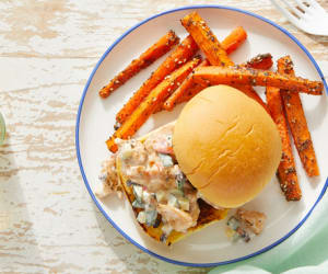 Mediterranean-Chicken-Salad-Sandwiches-with-Za’atar-Carrot-Fries