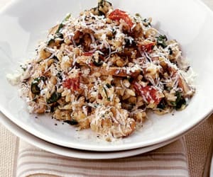 Mushroom-and-spinach-risotto