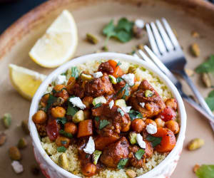 One-Pot-Moroccan-Chicken-+-Chickpeas-with-Pistachio-Couscous-and-Goat-Chees