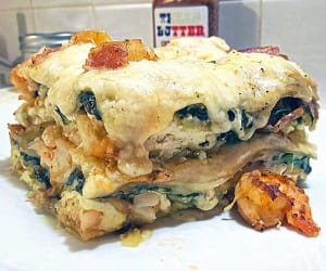Shrimp-n-Scallop-Bacon-Infused-Lasagna