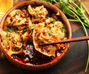 Sichuan-Style-Wontons-in-Hot-and-Sour-Vinegar-and-Chili-Oil-Sauce-(Suanla-C