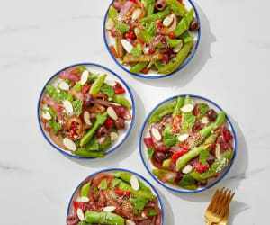 Sugar-Snap-Pea-&-Red-Onion-Salad-with-Mint-&-Almonds