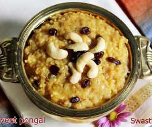 Sweet-pongal-recipe-|-chakkara-pongal-|-sakkarai-pongal-recipe