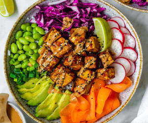 Tofu-Buddha-Bowl-with-Peanut-Sauce-(Vegan)