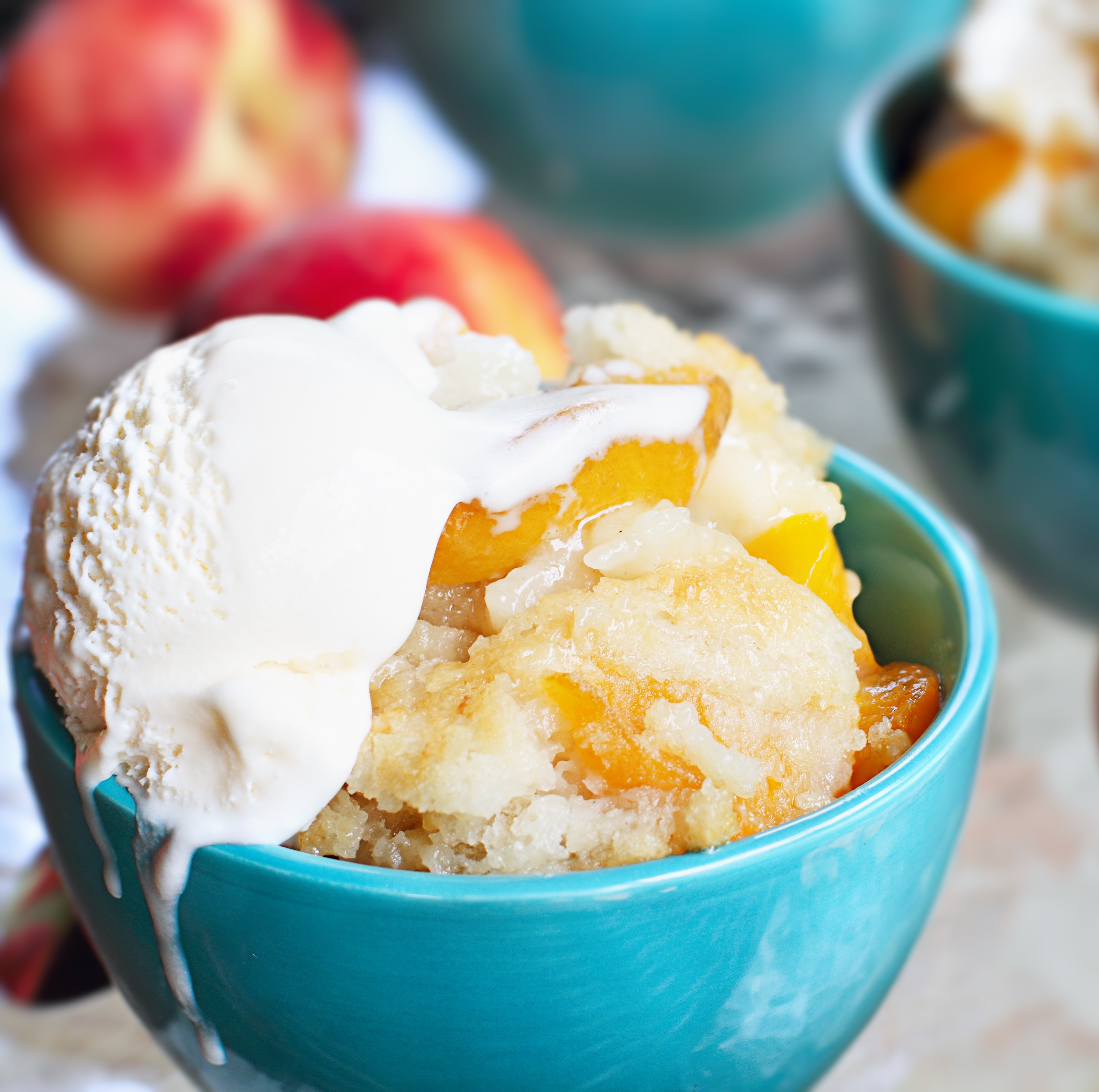 Fresh peach cobbler bigoven