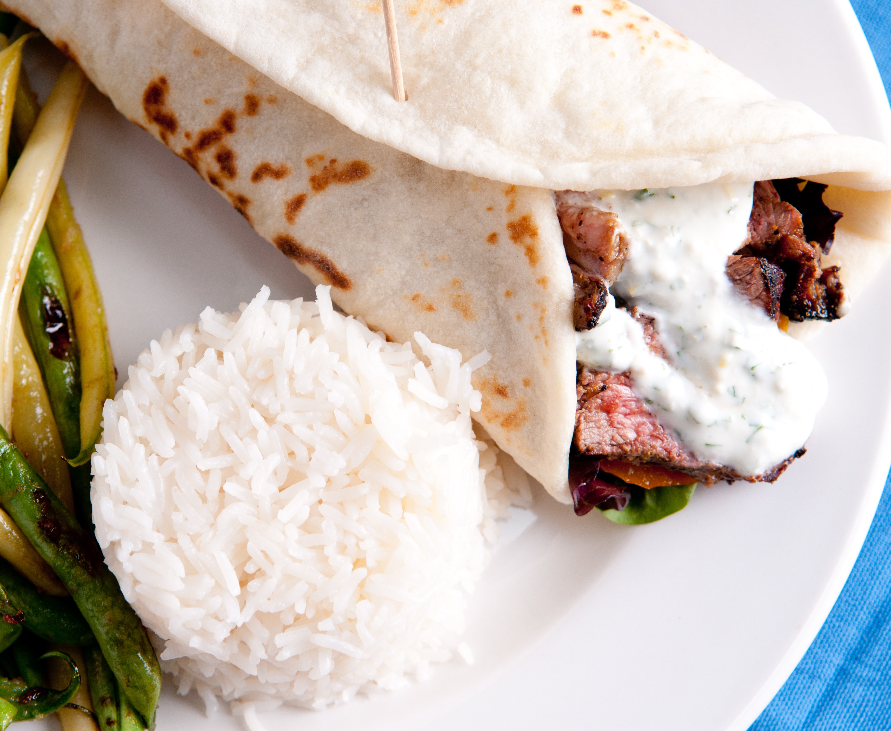 Greek Steak Pitas with Dill Sauce BigOven