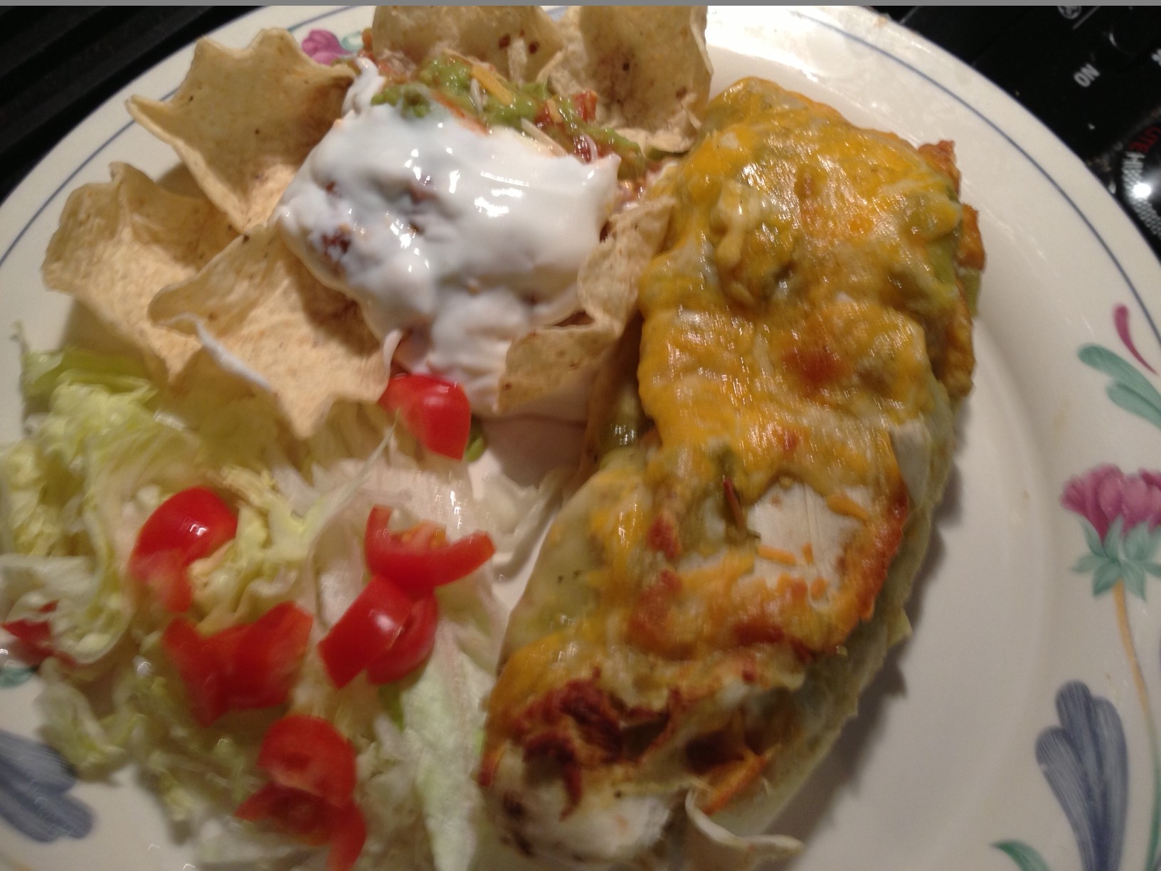 Chicken Burritos Enchilada Style with Green Chili Sauce BigOven