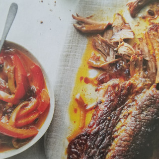 Smoky Brisket with Peppers and Onions