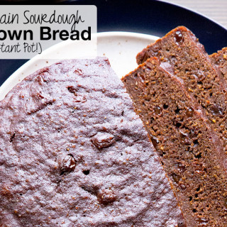 100% Whole Grain Sourdough Boston Brown Bread {Instant Pot}